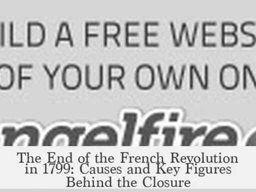 The End of the French Revolution in 1799: Causes and Key Figures Behind the Closure