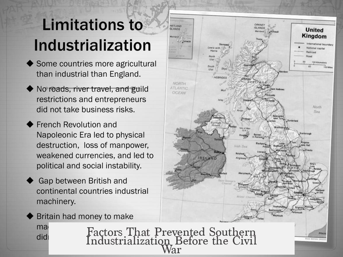 Factors That Prevented Southern Industrialization Before the Civil War