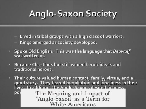 The Meaning and Impact of "Anglo-Saxon" as a Term for White Americans