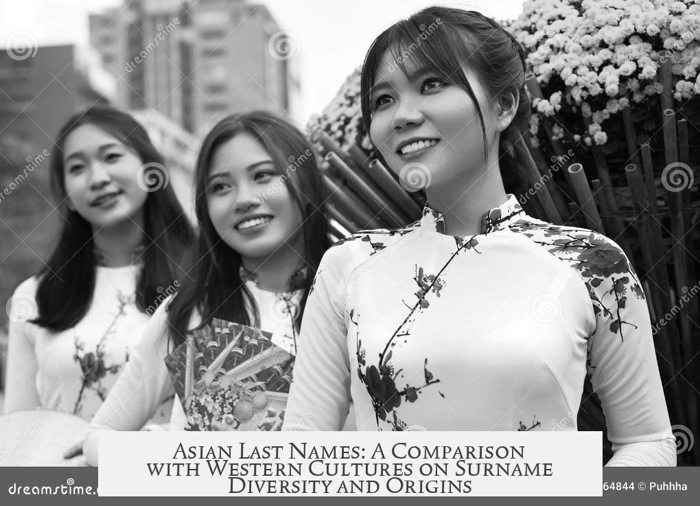 Asian Last Names: A Comparison with Western Cultures on Surname Diversity and Origins