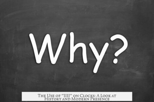 The Use of "IIII" on Clocks: A Look at History and Modern Presence