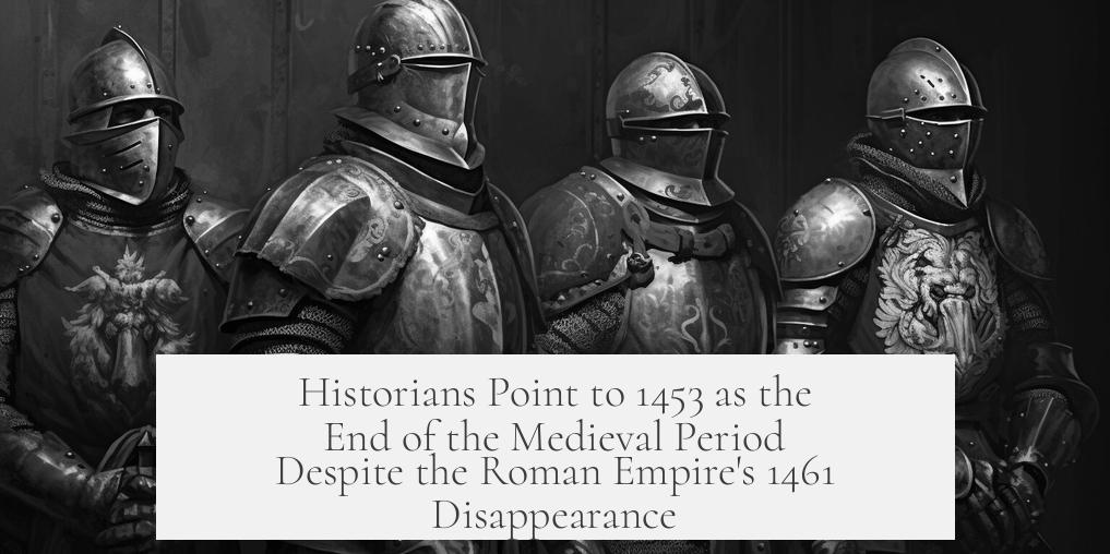 Historians Point to 1453 as the End of the Medieval Period Despite the Roman Empire's 1461 Disappearance