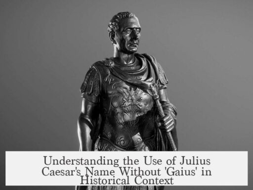 Understanding the Use of Julius Caesar's Name Without 'Gaius' in Historical Context
