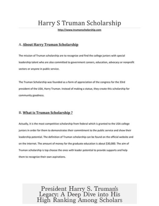 President Harry S. Truman's Legacy: A Deep Dive into His High Ranking Among Scholars