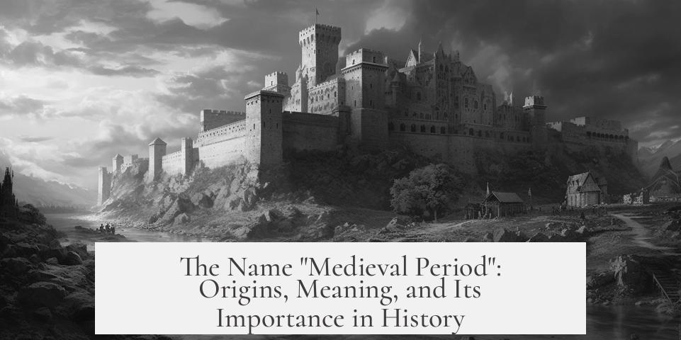 The Name "Medieval Period": Origins, Meaning, and Its Importance in History