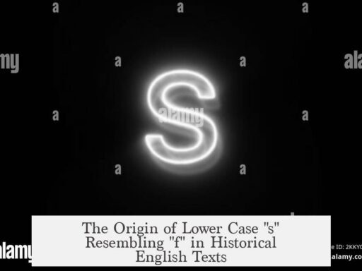 The Origin of Lower Case "s" Resembling "f" in Historical English Texts