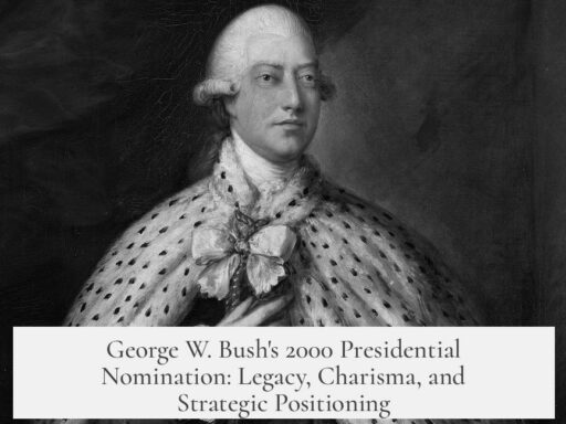 George W. Bush's 2000 Presidential Nomination: Legacy, Charisma, and Strategic Positioning