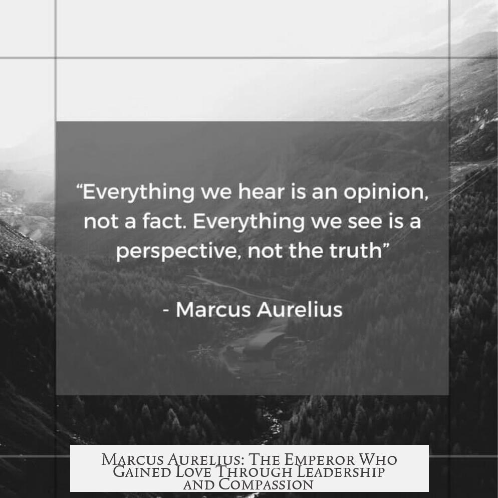 Marcus Aurelius: The Emperor Who Gained Love Through Leadership and Compassion