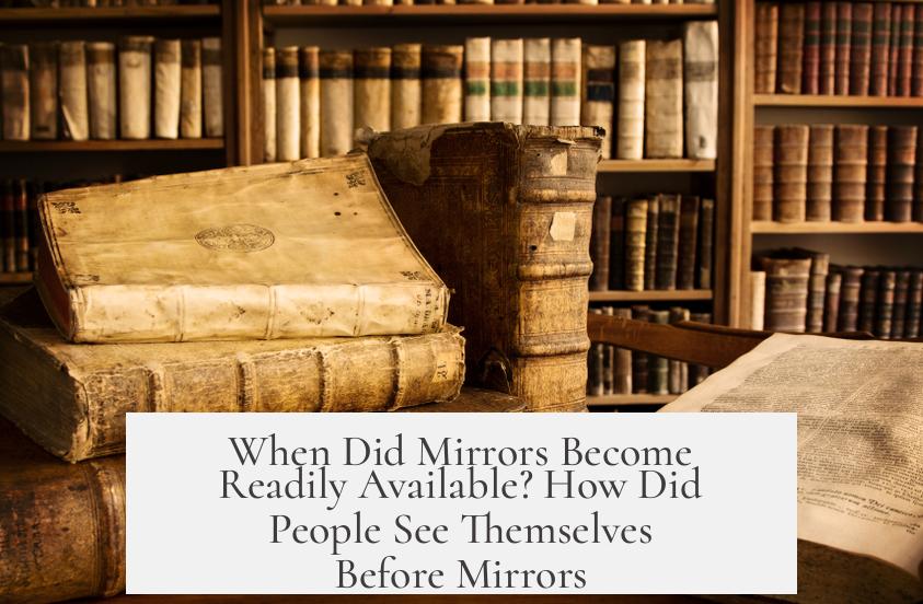 When Did Mirrors Become Readily Available? How Did People See Themselves Before Mirrors?