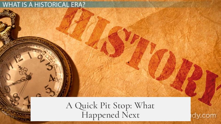 A Quick Pit Stop: What Happened Next?