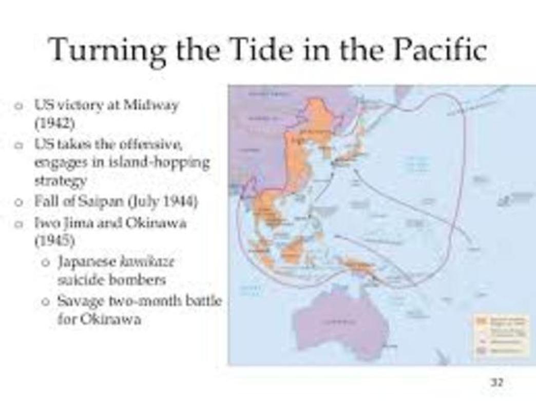 The US used a strategy of island hopping in the Pacific theater of WWII to efficiently advance toward Japan by selectively capturing key islands. This approach avoided costly direct assaults on every Japanese-held island, conserving resources and time. It allowed Allied forces to bypass heavily fortified positions, cutting off enemy supply lines and isolating Japanese garrisons. Island hopping enabled a faster route towards Japan, maintaining momentum in the war and sustaining public support at home.