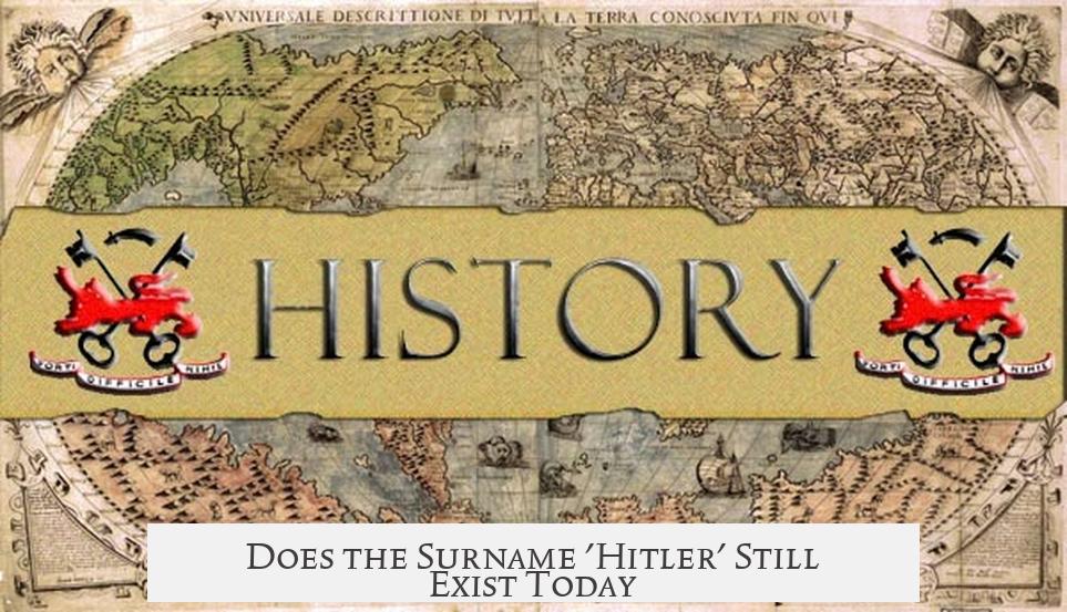 Does the Surname 'Hitler' Still Exist Today?