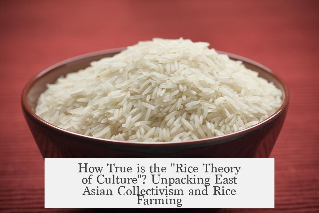 How True is the "Rice Theory of Culture"? Unpacking East Asian Collectivism and Rice Farming