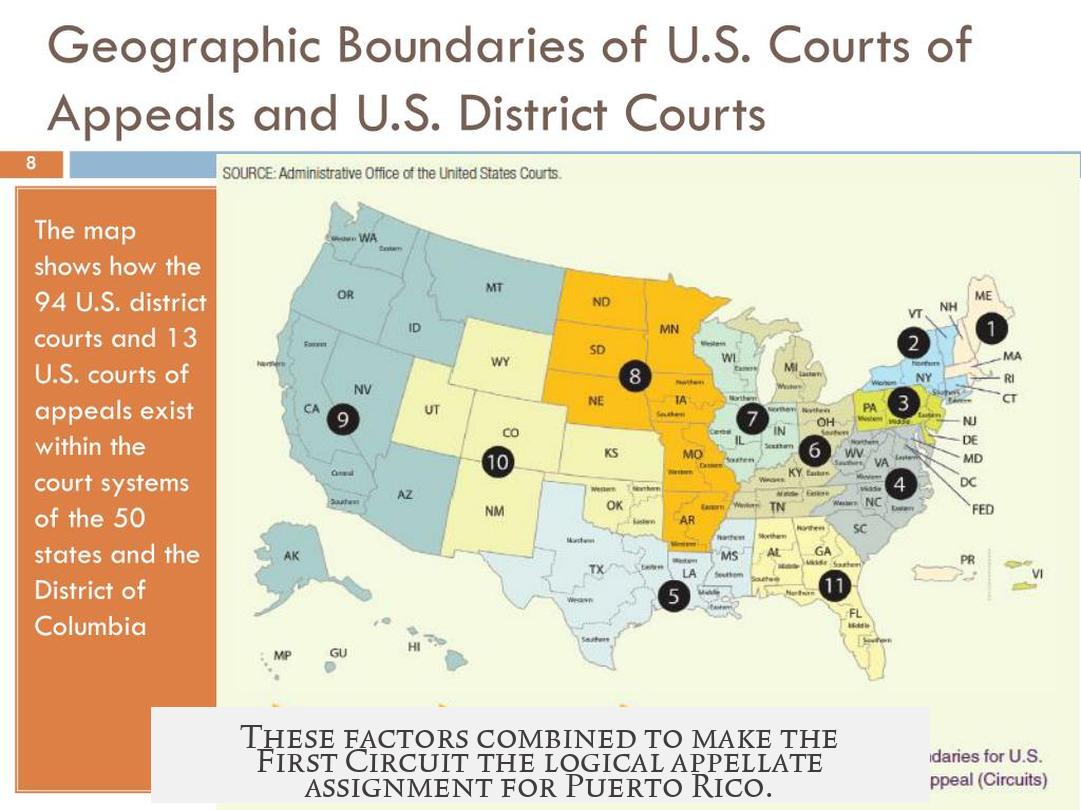 These factors combined to make the First Circuit the logical appellate assignment for Puerto Rico.