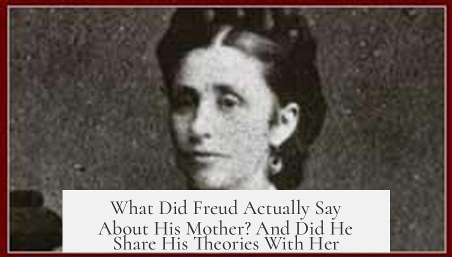 What Did Freud Actually Say About His Mother? And Did He Share His Theories With Her?
