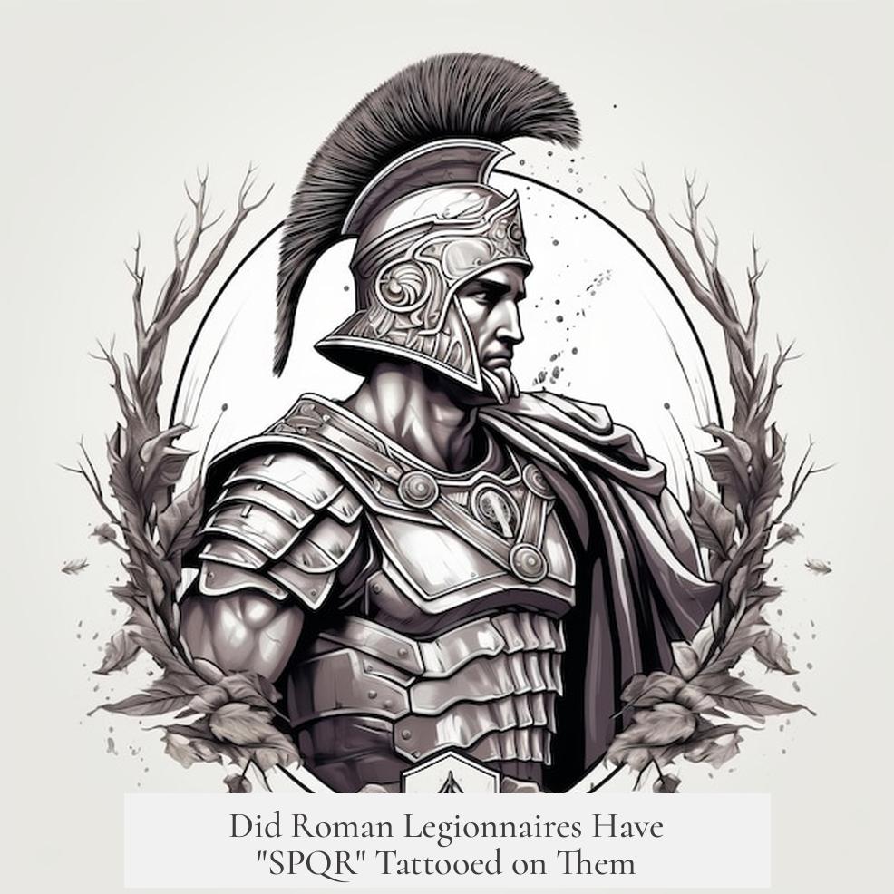 Did Roman Legionnaires Have "SPQR" Tattooed on Them?