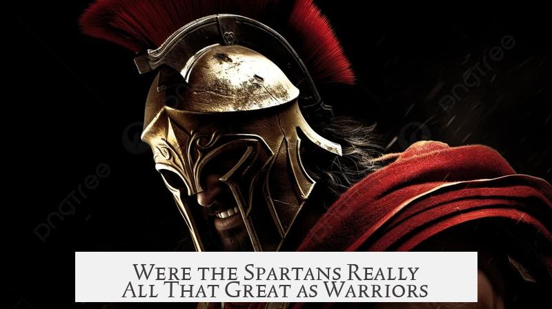 Were the Spartans Really All That Great as Warriors?
