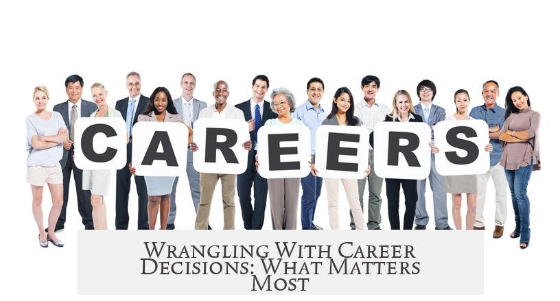 Wrangling With Career Decisions: What Matters Most?