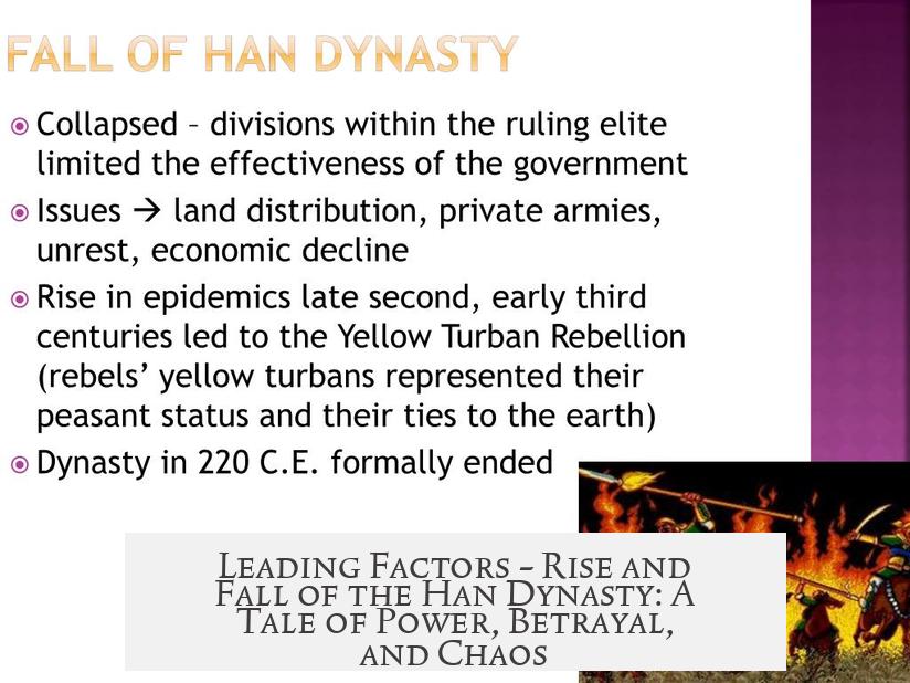 Leading Factors - Rise and Fall of the Han Dynasty: A Tale of Power, Betrayal, and Chaos