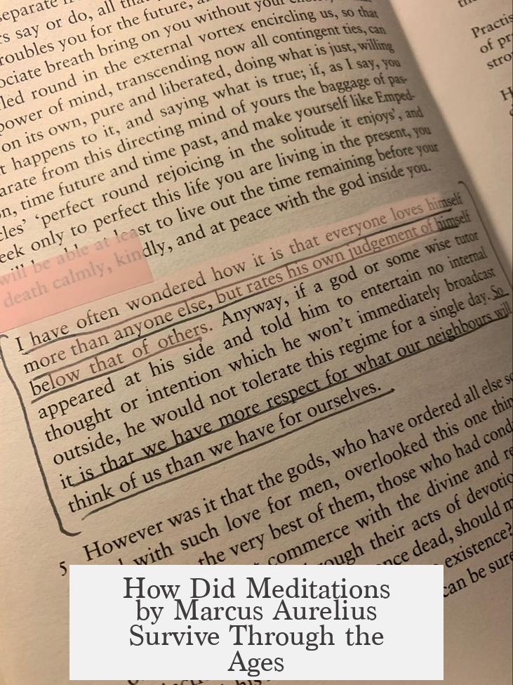 How Did Meditations by Marcus Aurelius Survive Through the Ages?