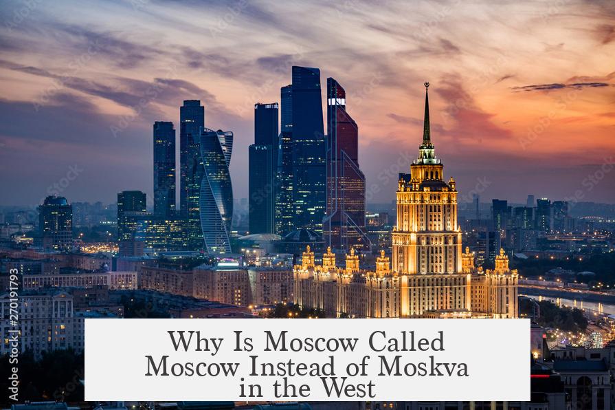 Why Is Moscow Called Moscow Instead of Moskva in the West?