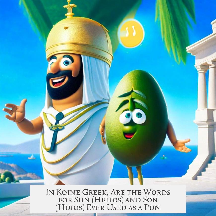 In Koine Greek, Are the Words for Sun (Helios) and Son (Huios) Ever Used as a Pun?
