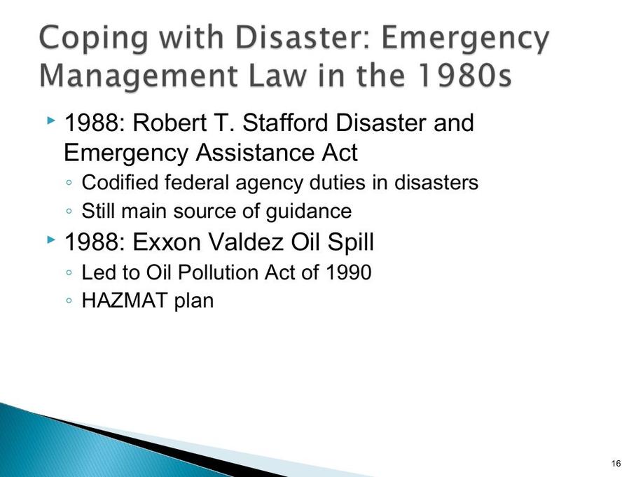 Summary Table: Emergency Response Evolution in the US