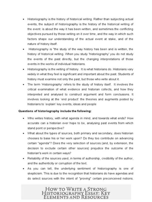 How to Write a Strong Historiography Essay: Key Elements and Resources