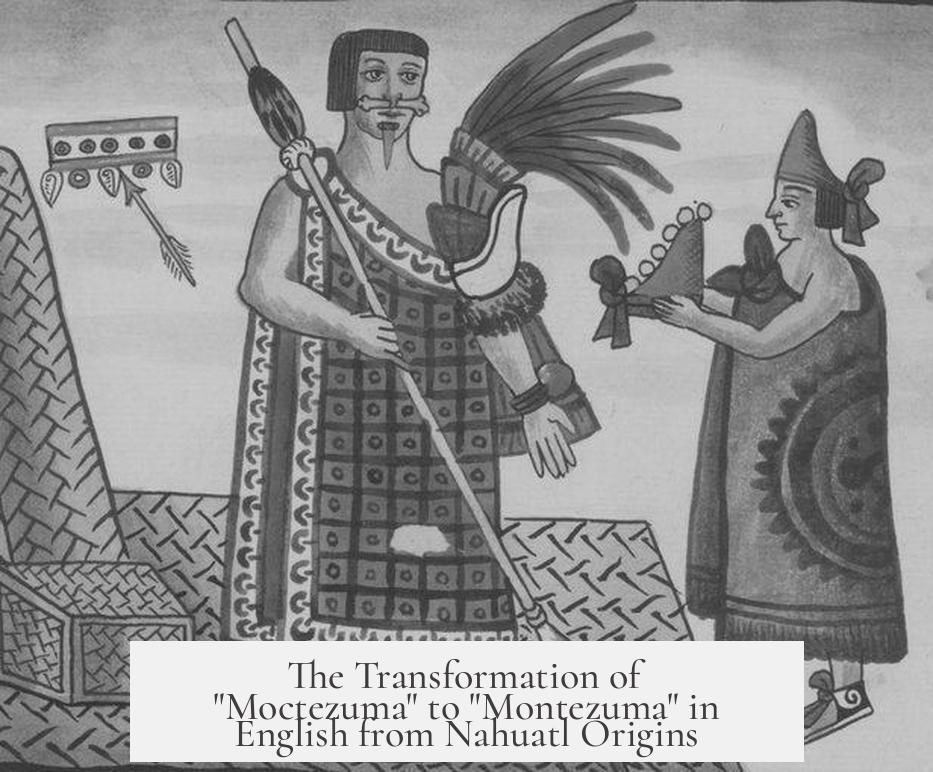 The Transformation of "Moctezuma" to "Montezuma" in English from Nahuatl Origins