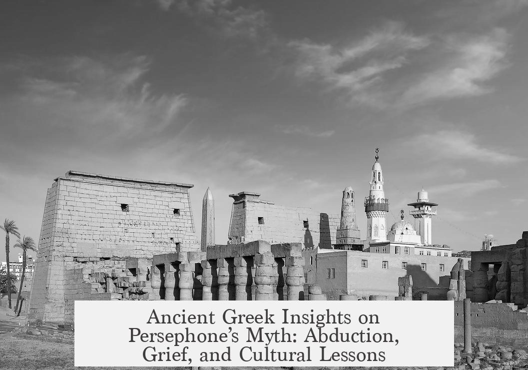 Ancient Greek Insights on Persephone’s Myth: Abduction, Grief, and Cultural Lessons