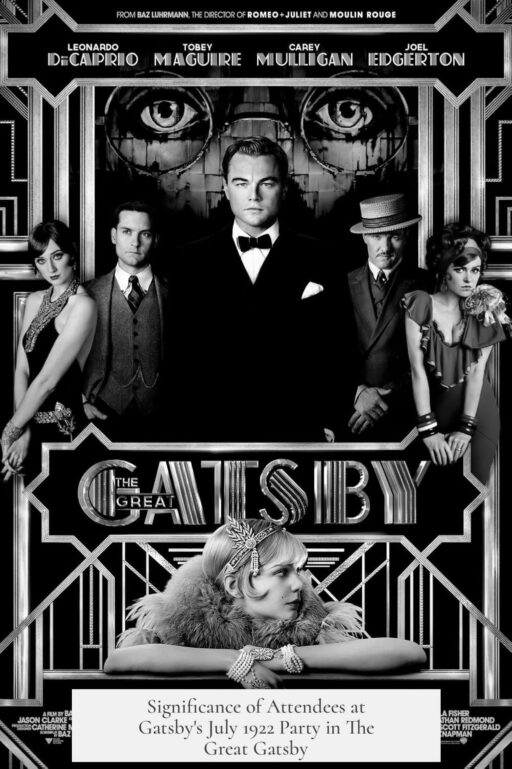Significance of Attendees at Gatsby's July 1922 Party in The Great Gatsby