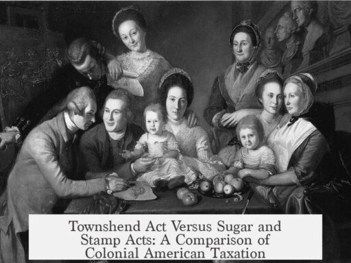 Townshend Act Versus Sugar and Stamp Acts: A Comparison of Colonial American Taxation