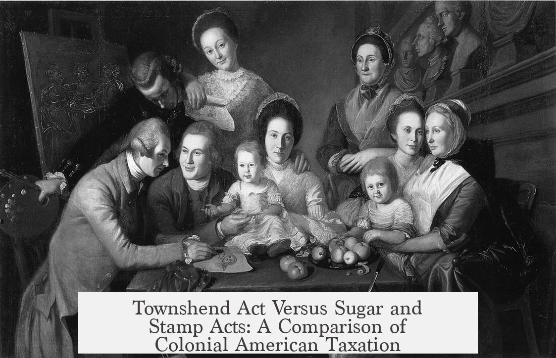 Townshend Act Versus Sugar and Stamp Acts: A Comparison of Colonial American Taxation