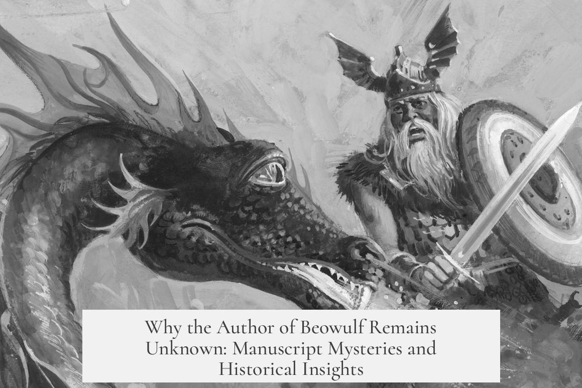 Why the Author of Beowulf Remains Unknown: Manuscript Mysteries and Historical Insights