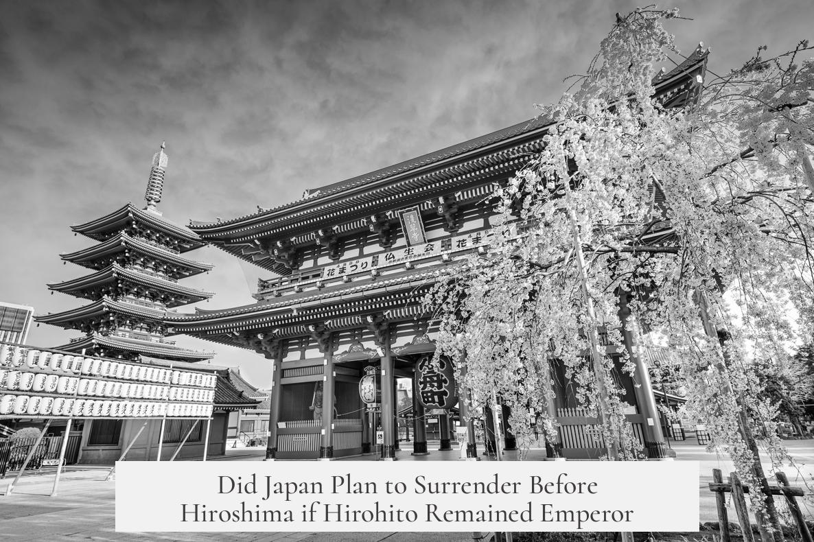 Did Japan Plan to Surrender Before Hiroshima if Hirohito Remained Emperor