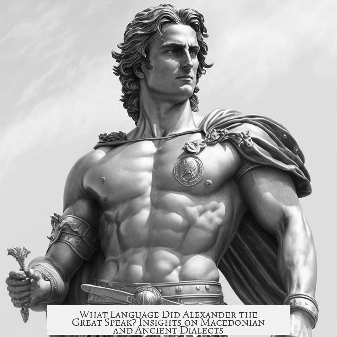 What Language Did Alexander the Great Speak? Insights on Macedonian and Ancient Dialects