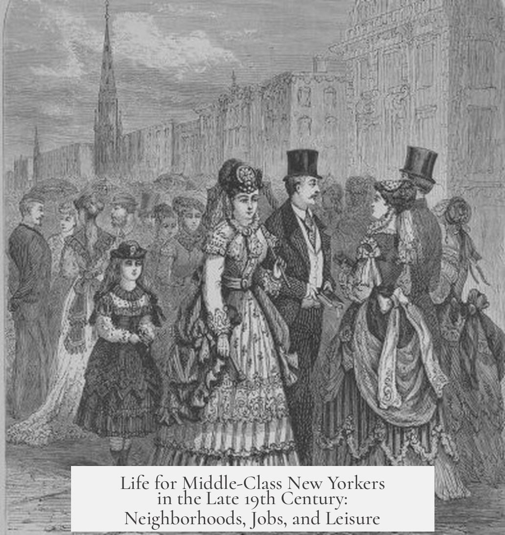 Life for Middle-Class New Yorkers in the Late 19th Century: Neighborhoods, Jobs, and Leisure