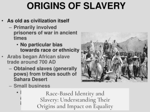 Race-Based Identity and Slavery: Understanding Their Origins and Impact on Equality