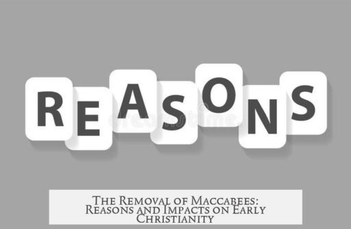 The Removal of Maccabees: Reasons and Impacts on Early Christianity
