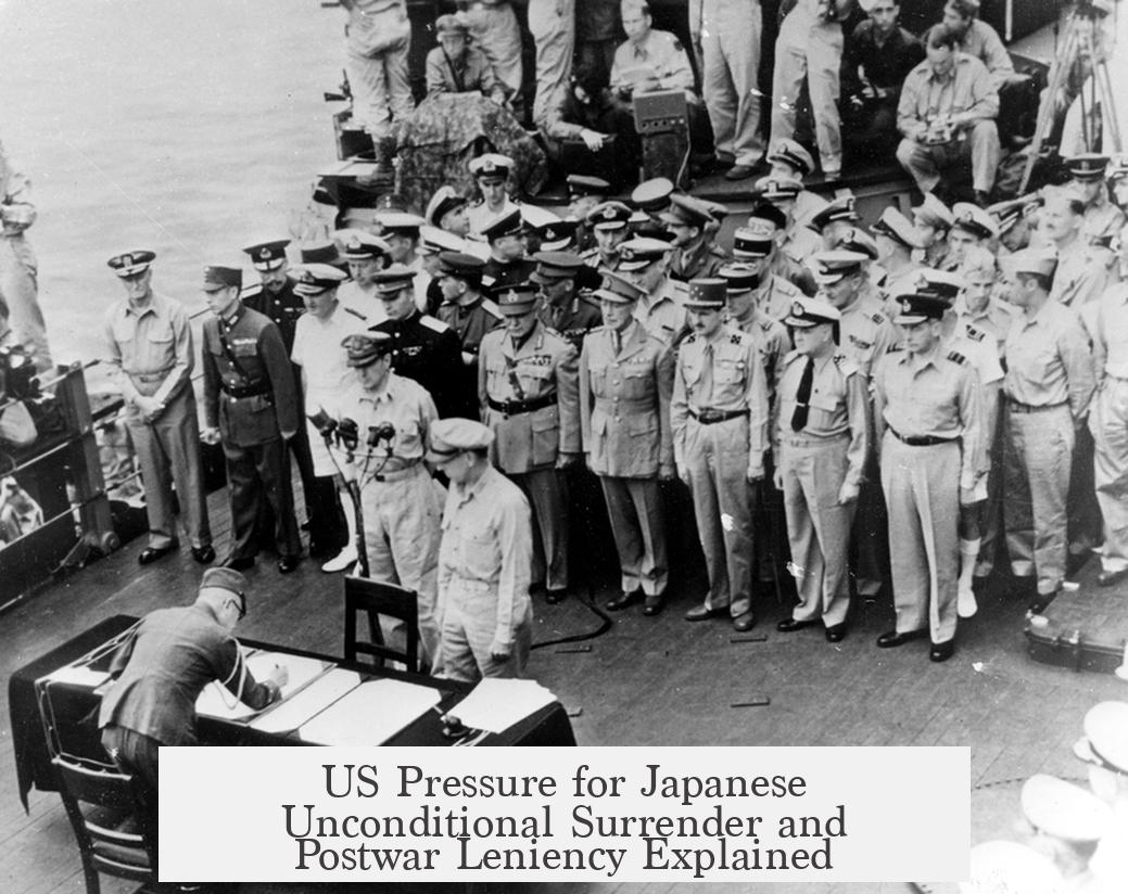 US Pressure for Japanese Unconditional Surrender and Postwar Leniency Explained