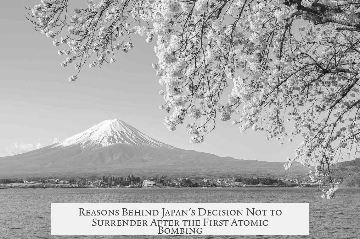Reasons Behind Japan's Decision Not to Surrender After the First Atomic Bombing