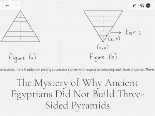 The Mystery of Why Ancient Egyptians Did Not Build Three-Sided Pyramids