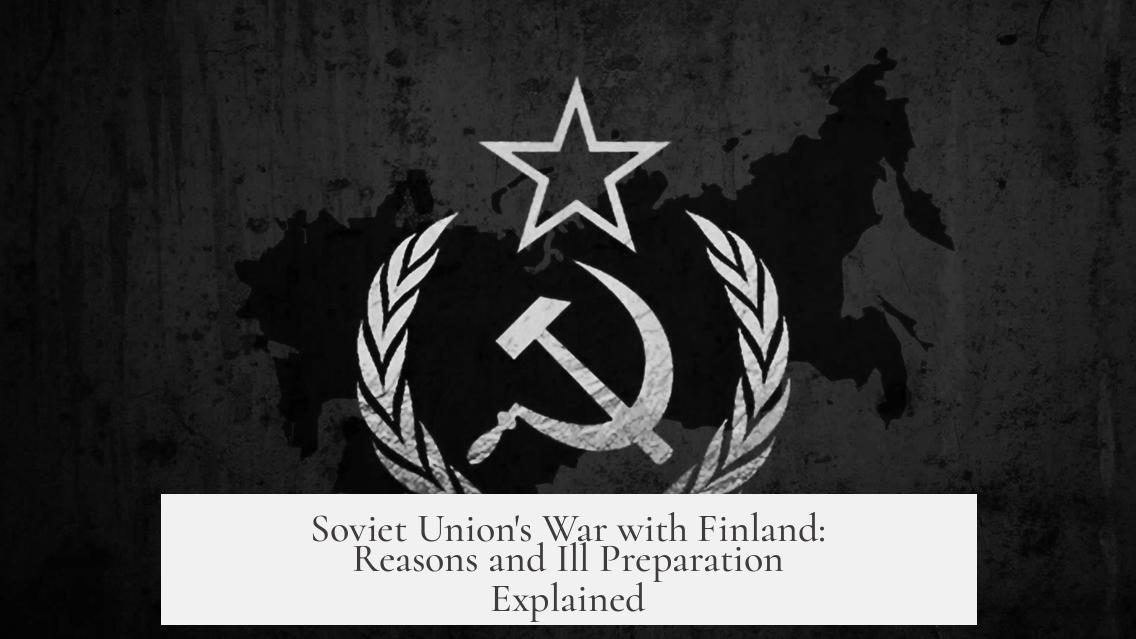 Soviet Union's War with Finland: Reasons and Ill Preparation Explained