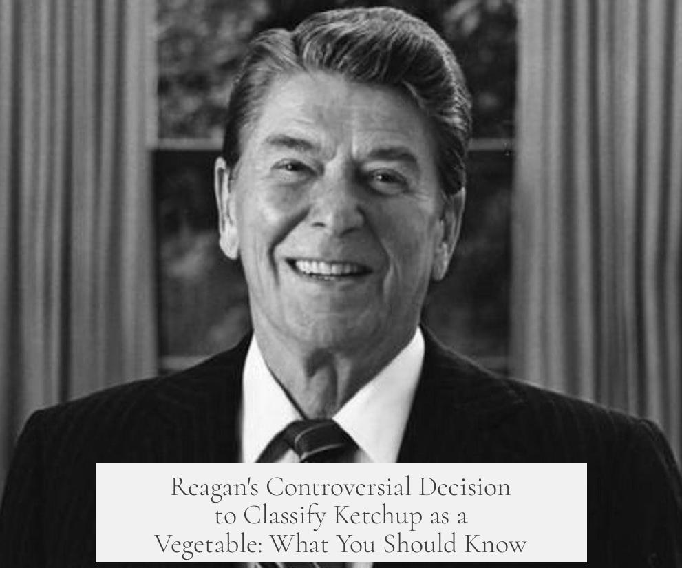 Reagan's Controversial Decision to Classify Ketchup as a Vegetable: What You Should Know